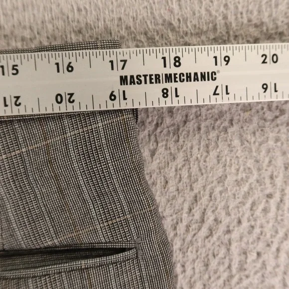 VTG Prince of Wales Check Pants Mens 34x30 Gray 100% Wool Glen Plaid Pleated - Picture 4 of 6